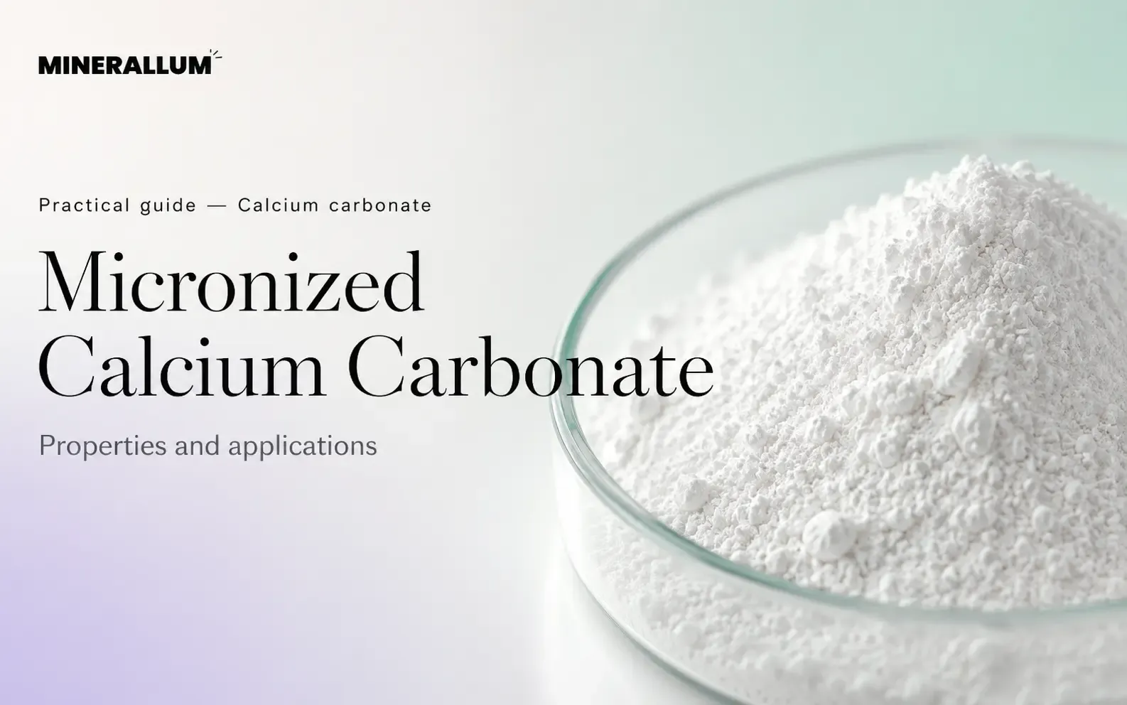 Micronized calcium carbonate mineral powder