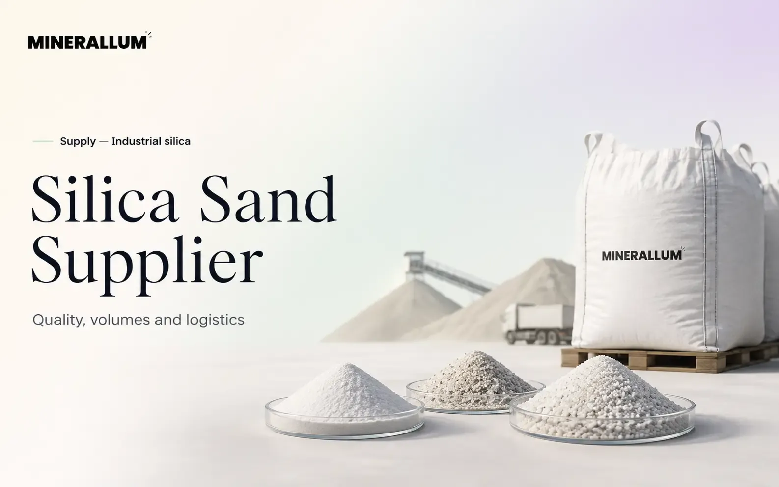 Industrial silica sand supply
